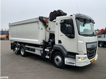 Camion benne, Camion grue DAF FAN LF 220 Euro 6 Hiab 11 Tonmeter laadkraan Just 166.649 Km!: photos 3