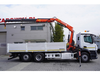 Camion grue MERCEDES-BENZ Antos 2540 / Flatbed 15 EPAL / Fassi F165 / 6.1 t / 8 m reach / remote control / rotator / 1600 MTH / steered axle: photos 2