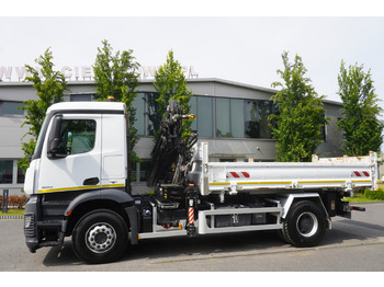 Camion plateau, Camion grue MERCEDES-BENZ Arocs 1833 / 87,000 km!!! / Hds HIAB X-DUO 128 B-2 / three-sided tipper: photos 5