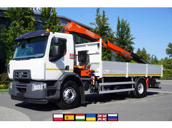 RENAULT C280 DTI 8 / FASSI crane 5.6 T / range 8 m / Flatbed 15 EPAL — crédit-bail RENAULT C280 DTI 8 / FASSI crane 5.6 T / range 8 m / Flatbed 15 EPAL: photos 1