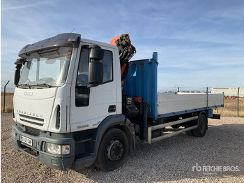 Camion plateau, Camion grue 2008 Iveco Eurocargo 120E22 2005 Palfinger PK7501 Articulat ... Flatbed Truck with Crane: photos 4