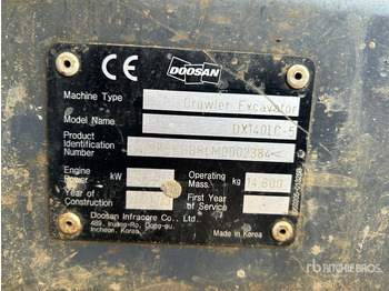 Pelle sur chenille DOOSAN DX140LC-5