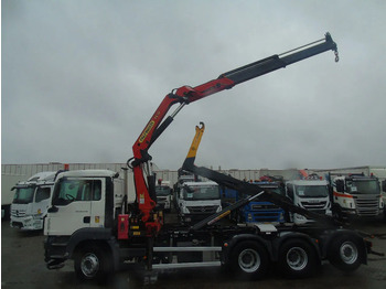 Camion ampliroll, Camion grue MAN TGS 35.440 + PALFINGER 24500 + 8X4 + EURO 5 + REMOTE: photos 3