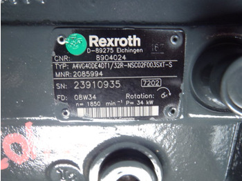 Pompe hydraulique pour Engins de chantier Rexroth A4VG40DE4DT1/32R-NSC02F003SXT-S -: photos 3