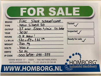 Compresseur d'air neuf Fiac New Silver 50 Silent 37 kW 5000 L / min 10 Bar Elektrische Schroefcompressor: photos 2 Compresseur d'air neuf Fiac New Silver 50 Silent 37 kW 5000 L / min 10 Bar Elektrische Schroefcompressor: photos 2