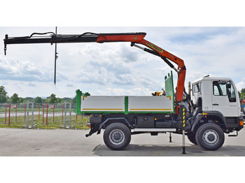 Camion benne, Camion grue MAN LE 18.280 Kipper 3,70 m + PK 9501 /4x4: photos 5