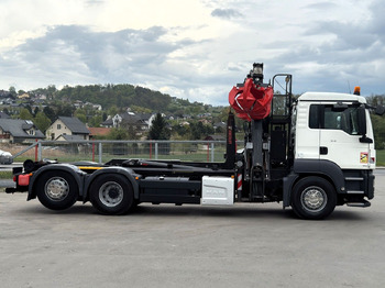 Camion ampliroll, Camion grue MAN TGS 26.400 Abrollkipper* KESLA 2114Z* TOP: photos 4