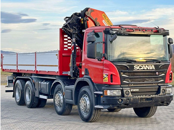 Camion grue, Camion benne Scania P 400 Kipper 6,80 m * PK 33002-EH D + FUNK * 8x4: photos 4