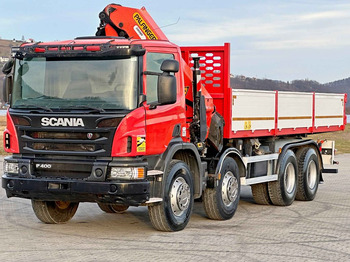 Camion grue, Camion benne Scania P 400 Kipper 6,80 m * PK 33002-EH D + FUNK * 8x4: photos 3
