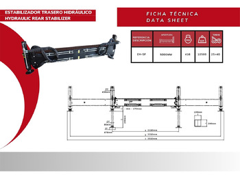 Accessoire pour Grue auxiliaire neuf Rear hydraulic stabilizer for articulated cranes EH-5F: photos 2