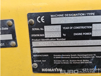 Pelle sur pneus KOMATSU PW160