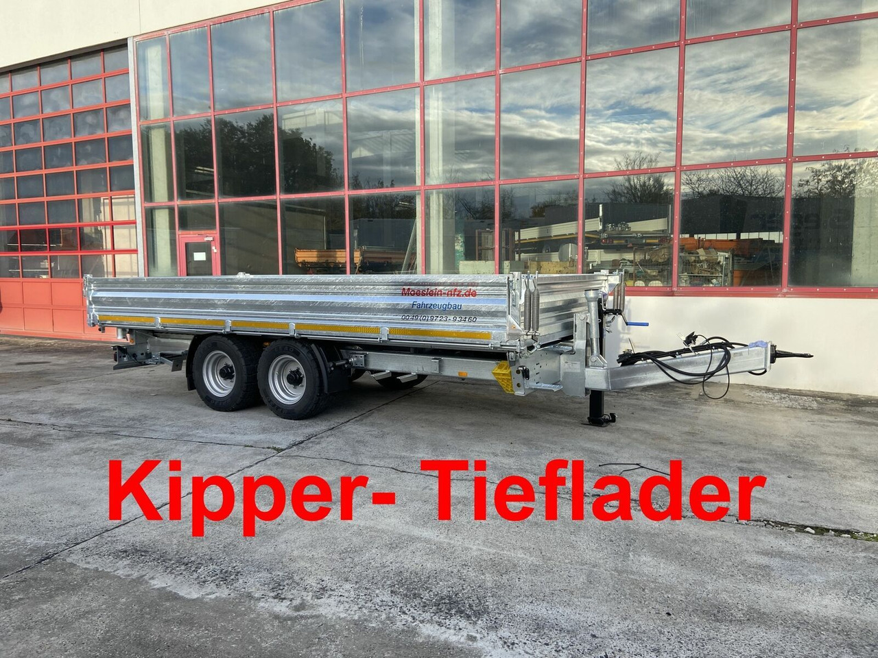 Möslein Kipper Tieflader, Breite Reifen, 5,70 m lang-- - Remorque benne: photos 1 Möslein Kipper Tieflader, Breite Reifen, 5,70 m lang-- - Remorque benne: photos 1