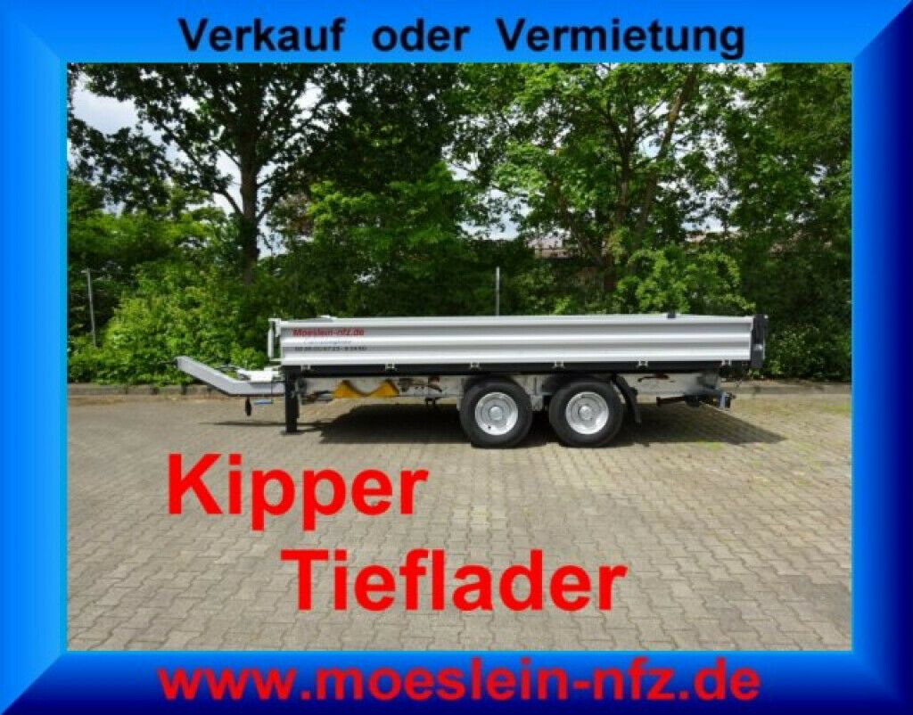 Möslein neuer Tandem 3- Seitenkipper Tieflader-- Neufah - Remorque benne: photos 3 Möslein neuer Tandem 3- Seitenkipper Tieflader-- Neufah - Remorque benne: photos 3