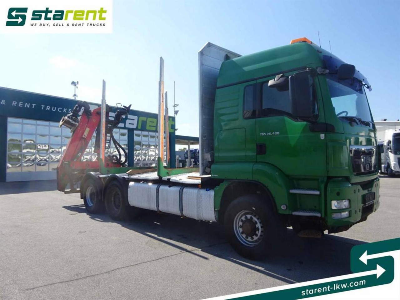 MAN TGS 26.480 6x6 Holzaufbau mit Kran, Palfinger 120Z - Camion grumier: photos 3 MAN TGS 26.480 6x6 Holzaufbau mit Kran, Palfinger 120Z - Camion grumier: photos 3