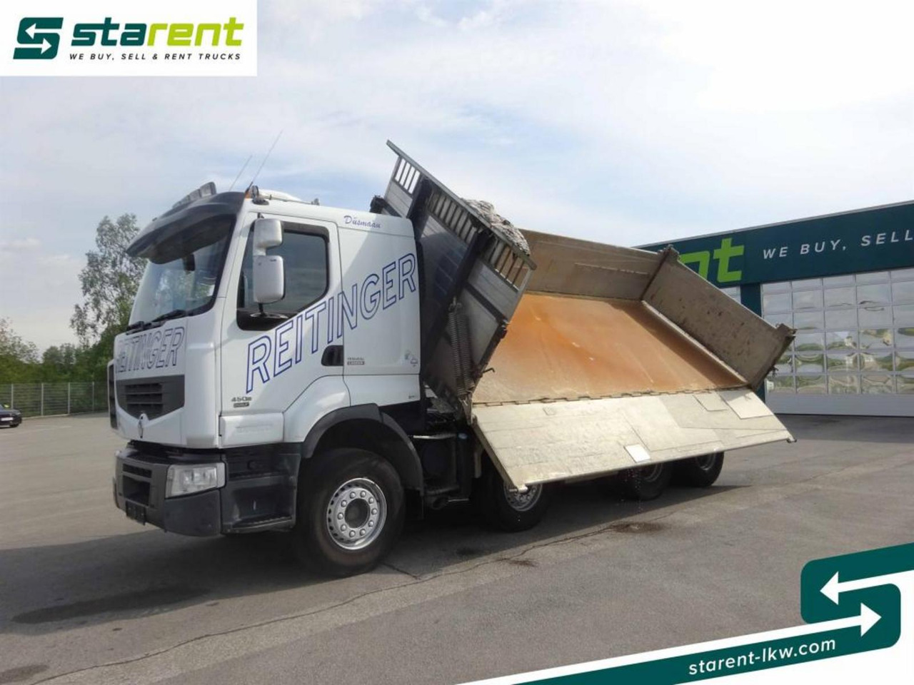 Renault Premium 450 DXi, 8x4, 3 Seitenkipper, Standklima - Camion benne: photos 1 Renault Premium 450 DXi, 8x4, 3 Seitenkipper, Standklima - Camion benne: photos 1