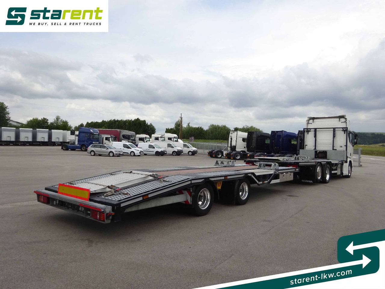 Scania R770 V8 Fahrzeugtransporter + Ziegler Anhänger - Camion plateau: photos 5 Scania R770 V8 Fahrzeugtransporter + Ziegler Anhänger - Camion plateau: photos 5