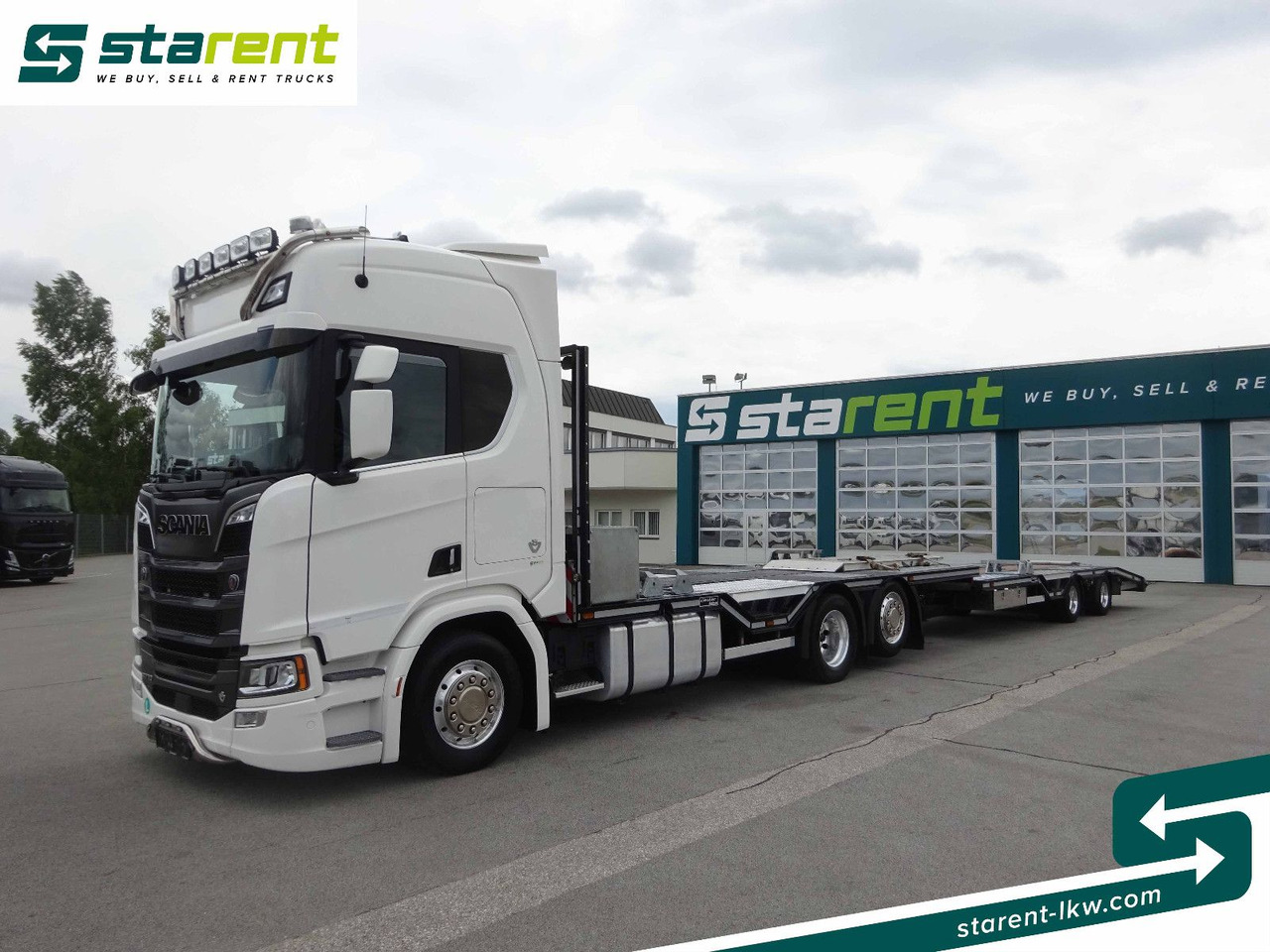 Scania R770 V8 Fahrzeugtransporter + Ziegler Anhänger - Châssis cabine: photos 1 Scania R770 V8 Fahrzeugtransporter + Ziegler Anhänger - Châssis cabine: photos 1