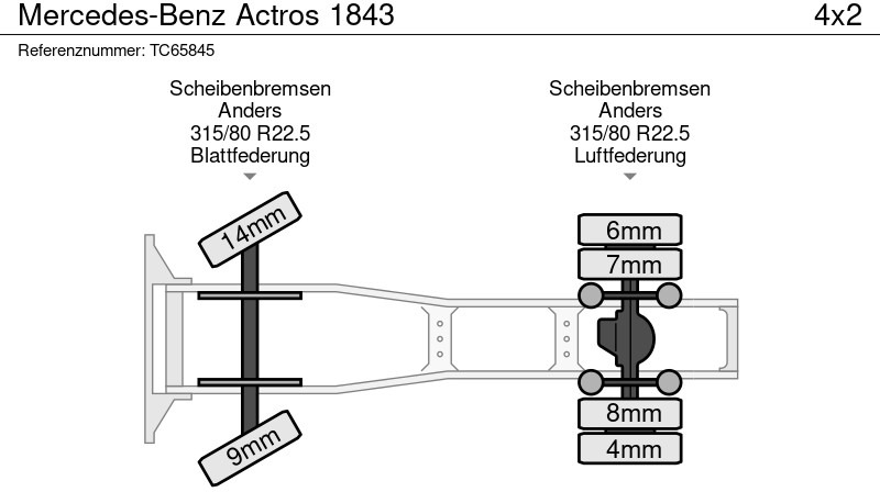 Tracteur routier Mercedes-Benz Actros 1843: photos 8 Tracteur routier Mercedes-Benz Actros 1843: photos 8