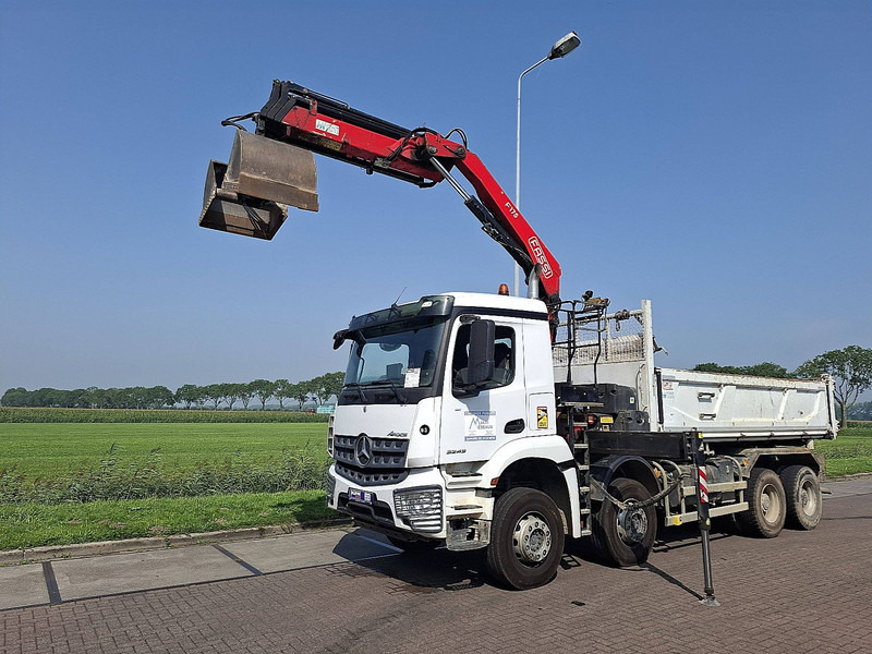 Camion benne, Camion grue Mercedes-Benz AROCS 3243 FASSI F175A023: photos 20