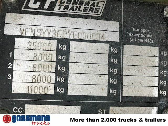 General Trailer SYY3FP Plattformauflieger, Liftachse - Semi-remorque plateau: photos 3 General Trailer SYY3FP Plattformauflieger, Liftachse - Semi-remorque plateau: photos 3