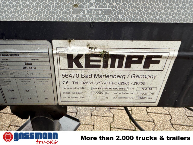 Kempf TPA 13 Anhänger für Absetzcontainer - Remorque porte-conteneur/ Caisse mobile: photos 3 Kempf TPA 13 Anhänger für Absetzcontainer - Remorque porte-conteneur/ Caisse mobile: photos 3