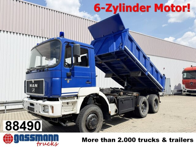 MAN 27.403 6x6 BB, EX-THW - Camion benne: photos 1 MAN 27.403 6x6 BB, EX-THW - Camion benne: photos 1