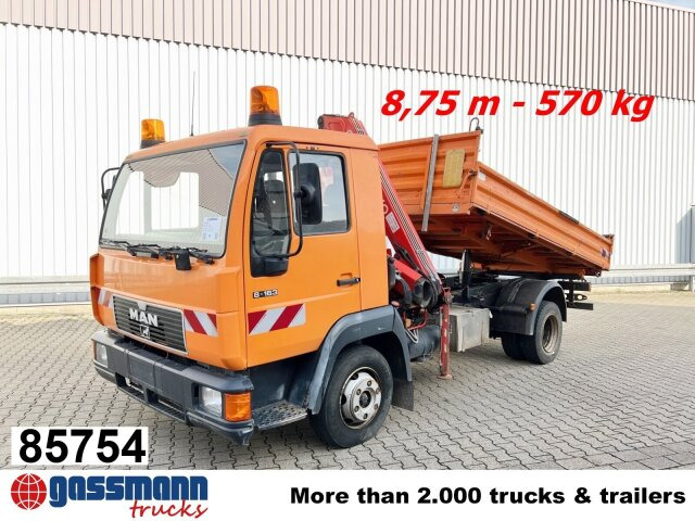 MAN 8.163 4x2 BB mit Kran Fassi F60A.23 - Camion benne, Camion grue: photos 1 MAN 8.163 4x2 BB mit Kran Fassi F60A.23 - Camion benne, Camion grue: photos 1