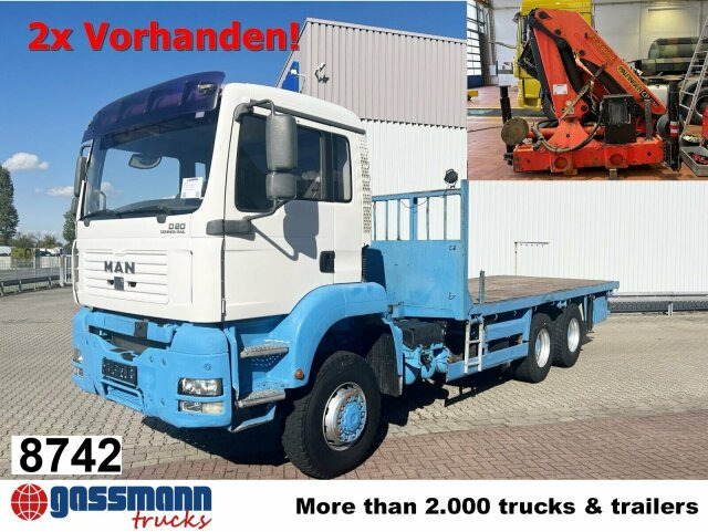 MAN TGA 26.310 6X6 BB, Kran PALFINGER PK 23002 C, - Camion plateau, Camion grue: photos 1 MAN TGA 26.310 6X6 BB, Kran PALFINGER PK 23002 C, - Camion plateau, Camion grue: photos 1