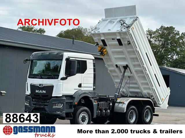 MAN TGS 26.470 6x6 BB, Hohe Bauart, Navi, - Camion benne: photos 1 MAN TGS 26.470 6x6 BB, Hohe Bauart, Navi, - Camion benne: photos 1