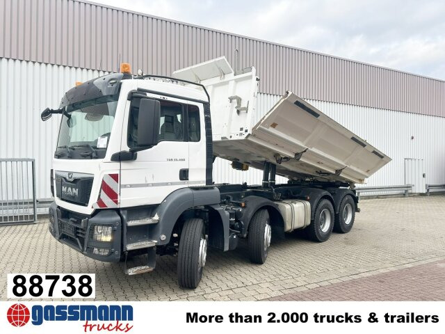 MAN TGS 35.460 8X4 BB, Meiller Bordmatik, Rollplane, - Camion benne: photos 1 MAN TGS 35.460 8X4 BB, Meiller Bordmatik, Rollplane, - Camion benne: photos 1