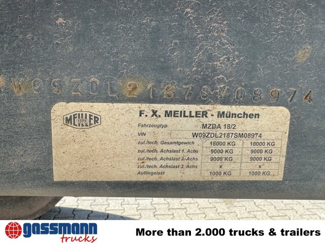 Meiller Meiller MZDA 18/2, geteilte Alu-Bordwände, ca. - Remorque benne: photos 3 Meiller Meiller MZDA 18/2, geteilte Alu-Bordwände, ca. - Remorque benne: photos 3