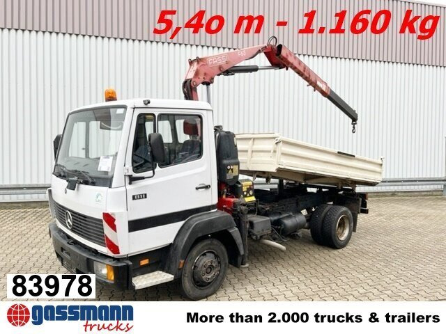 Mercedes-Benz 811 K 4x2 mit Kran Fassi F65A.21 (BJ.2009) - Camion benne, Camion grue: photos 1 Mercedes-Benz 811 K 4x2 mit Kran Fassi F65A.21 (BJ.2009) - Camion benne, Camion grue: photos 1