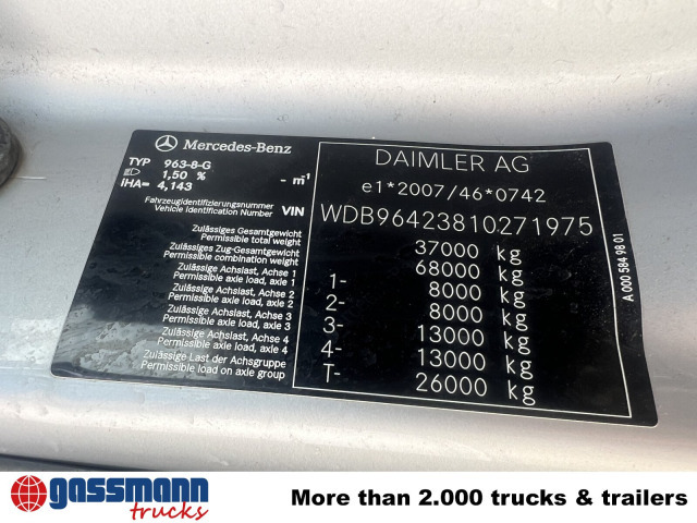 Mercedes-Benz Arocs 3251 LK 8x4/4, Retarder, Stahlmulde ca. - Tombereau: photos 3 Mercedes-Benz Arocs 3251 LK 8x4/4, Retarder, Stahlmulde ca. - Tombereau: photos 3