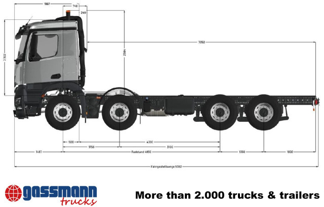 Mercedes-Benz Arocs 3253 L 8x4/4, MultimediaCockpit, Navi, - Châssis cabine: photos 5 Mercedes-Benz Arocs 3253 L 8x4/4, MultimediaCockpit, Navi, - Châssis cabine: photos 5