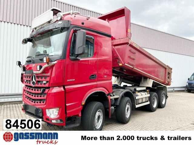 Mercedes-Benz Arocs 3263 8x4/4, Retarder, Stahlmulde ca.14m³, - Camion benne: photos 1 Mercedes-Benz Arocs 3263 8x4/4, Retarder, Stahlmulde ca.14m³, - Camion benne: photos 1