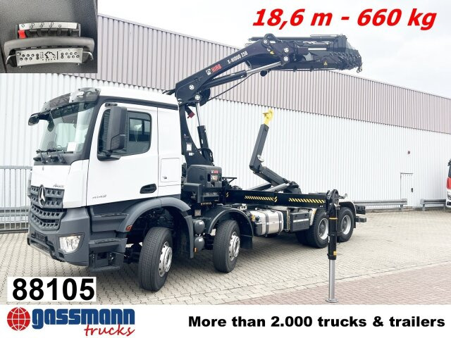 Mercedes-Benz Arocs 4142 B 8x4/4, Grounder, Funk - Camion ampliroll, Camion grue: photos 1 Mercedes-Benz Arocs 4142 B 8x4/4, Grounder, Funk - Camion ampliroll, Camion grue: photos 1