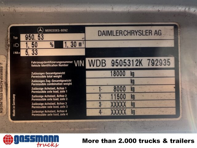 Mercedes-Benz Atego 1828 L 4x2, Rechtslenker, - Châssis cabine: photos 4 Mercedes-Benz Atego 1828 L 4x2, Rechtslenker, - Châssis cabine: photos 4