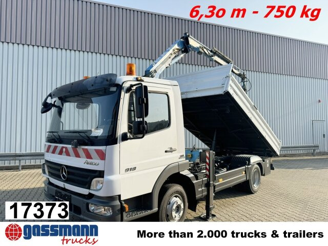 Mercedes-Benz Atego 818 K 4x2 mit Kran Atlas AK 50.1-A2 - Camion benne, Camion grue: photos 1 Mercedes-Benz Atego 818 K 4x2 mit Kran Atlas AK 50.1-A2 - Camion benne, Camion grue: photos 1