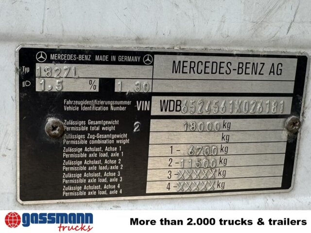 Mercedes-Benz SK 1827L 4x2 - Camion plateau: photos 5 Mercedes-Benz SK 1827L 4x2 - Camion plateau: photos 5