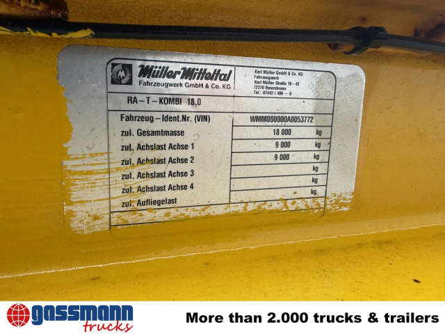 Müller-Mitteltal RA-T-Kombi 18,0 - Remorque ampliroll/ Multibenne: photos 4 Müller-Mitteltal RA-T-Kombi 18,0 - Remorque ampliroll/ Multibenne: photos 4