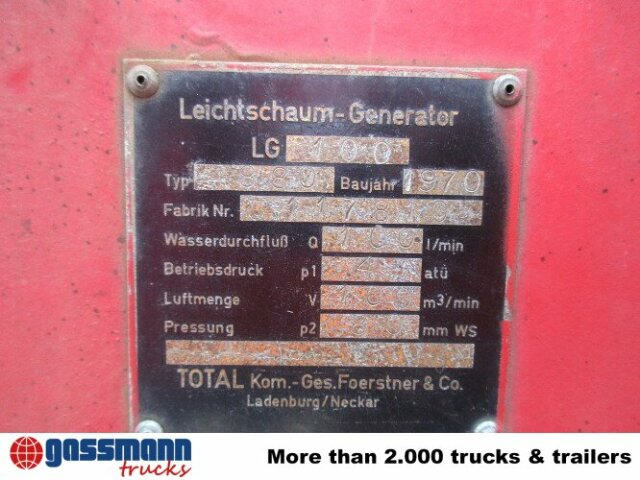 TOTAL LG 100 Leichtschaumgenerator - Camion de pompier: photos 2 TOTAL LG 100 Leichtschaumgenerator - Camion de pompier: photos 2
