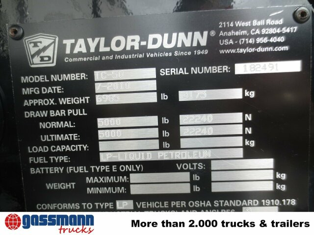 Tiger TC 50, Zugmaschine - Tracteur à bagages: photos 3 Tiger TC 50, Zugmaschine - Tracteur à bagages: photos 3