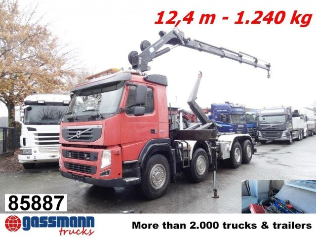 Volvo FM 460 8x2-6, Lenk-/Liftachse, Kran HMF 2020-K4, - Camion ampliroll, Camion grue: photos 1 Volvo FM 460 8x2-6, Lenk-/Liftachse, Kran HMF 2020-K4, - Camion ampliroll, Camion grue: photos 1