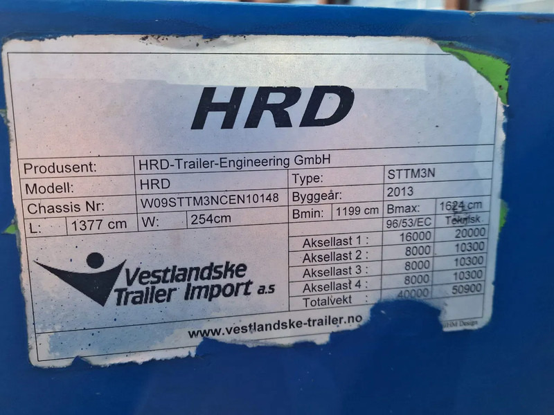 HRD STTM3N - Low loader - Extendable - SAF axle - Steering axle — crédit-bail HRD STTM3N - Low loader - Extendable - SAF axle - Steering axle: photos 19