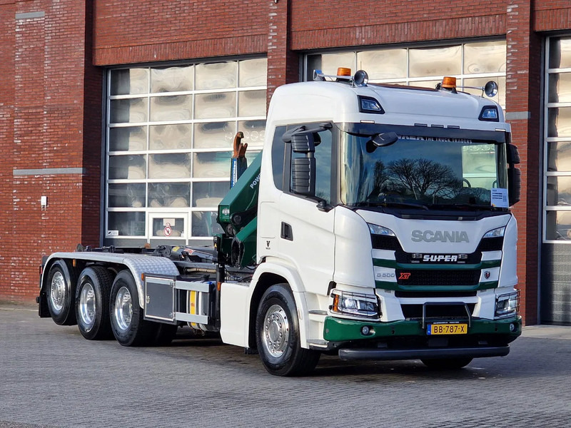 Scania G500 XT 8x4*4 - HMF 2820K Crane - AJK 20T Hooklift - Retarder - Full air - Like new - Camion ampliroll, Camion grue: photos 3 Scania G500 XT 8x4*4 - HMF 2820K Crane - AJK 20T Hooklift - Retarder - Full air - Like new - Camion ampliroll, Camion grue: photos 3