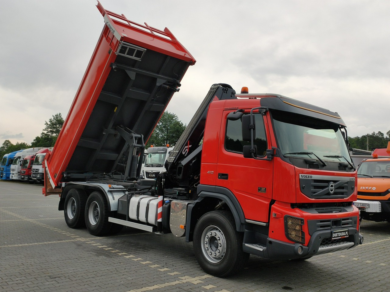 Camion benne, Camion grue Volvo FMX 410 6x4 13L HDS Radiowy Hydroburta: photos 49