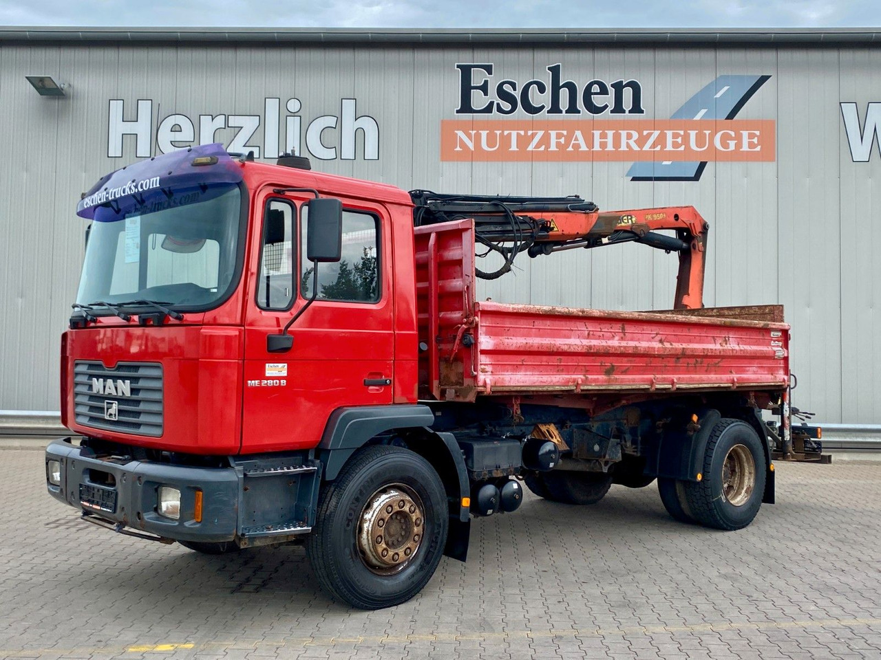 MAN 18.285 MC | Palfinger PK 9501*Blatt*2x AHK+Oel - Camion benne, Camion grue: photos 2 MAN 18.285 MC | Palfinger PK 9501*Blatt*2x AHK+Oel - Camion benne, Camion grue: photos 2