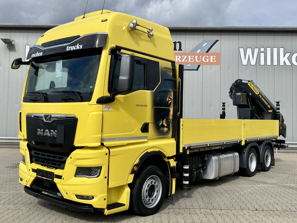 MAN TGX 26.510 6x2-4 LL / Palfinger PK 34002-SHE - Camion plateau, Camion grue: photos 1 MAN TGX 26.510 6x2-4 LL / Palfinger PK 34002-SHE - Camion plateau, Camion grue: photos 1