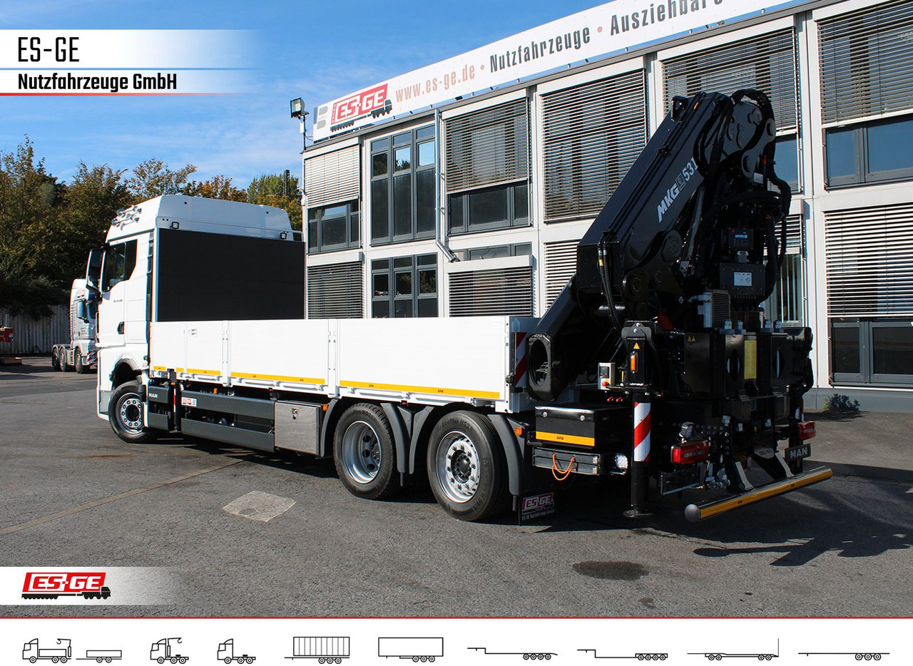 MAN TGX 26.480 6x2-4 LL, MKG-Ladekran HLK531 a5 - Camion plateau, Camion grue: photos 2 MAN TGX 26.480 6x2-4 LL, MKG-Ladekran HLK531 a5 - Camion plateau, Camion grue: photos 2