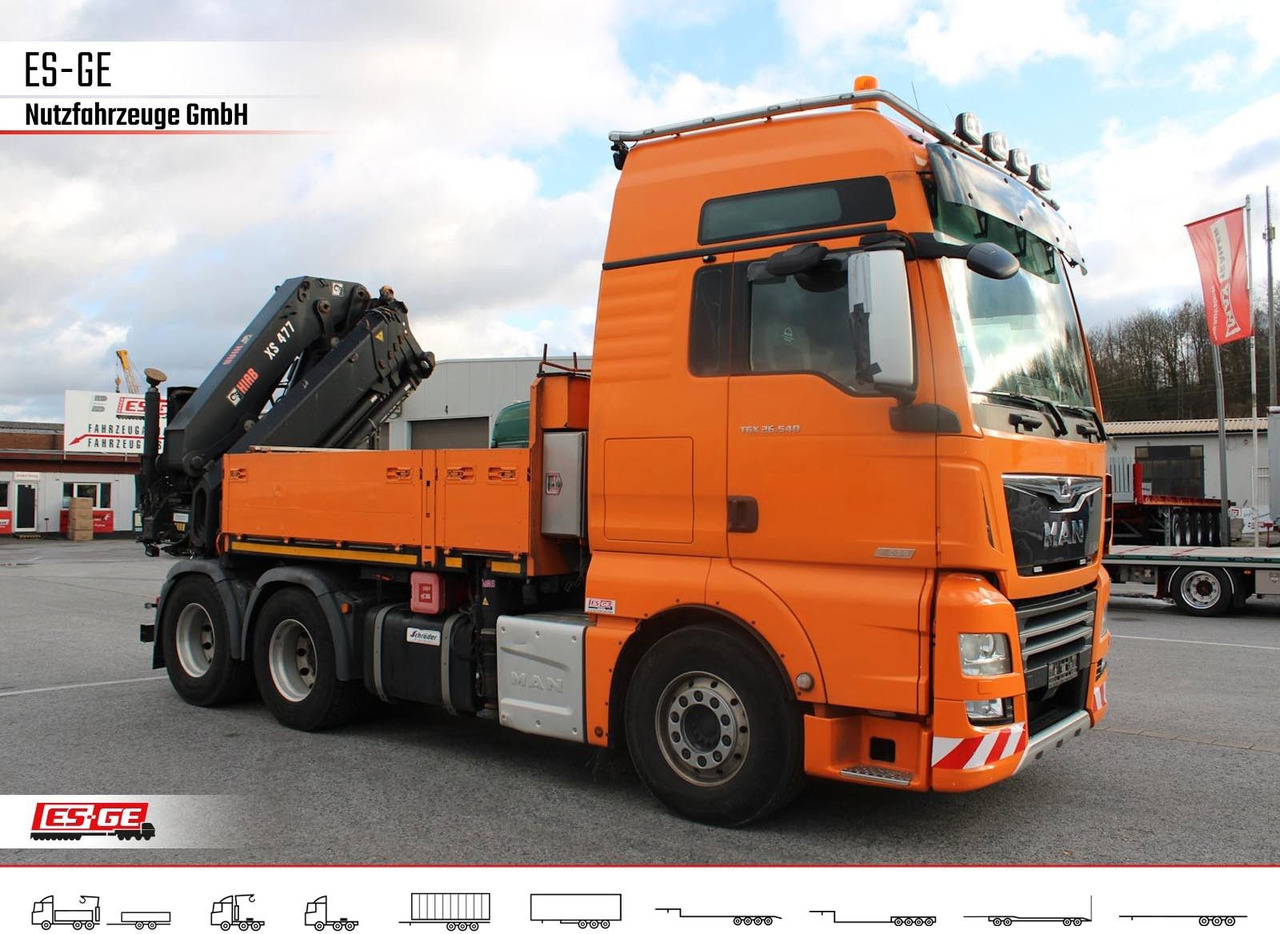 MAN TGX 26.540 + HIABV-Ladekran 477E-4 HIPRO MAN TGX 26.540 + HIABV-Ladekran 477E-4 HIPRO - Camion plateau, Camion grue: photos 3 MAN TGX 26.540 + HIABV-Ladekran 477E-4 HIPRO MAN TGX 26.540 + HIABV-Ladekran 477E-4 HIPRO - Camion plateau, Camion grue: photos 3